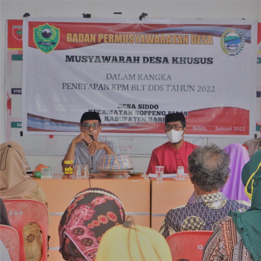 Musdesus KPM BLT Desa Siddo Berlangsung Alot dan Selektif