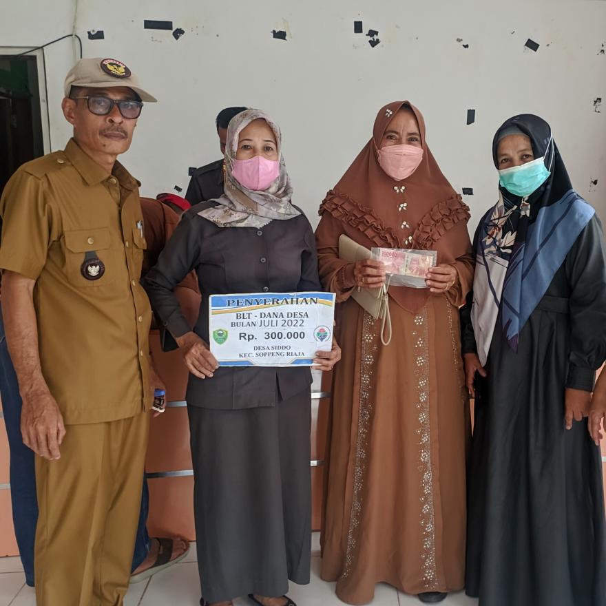 Penyaluran BLT-DD Desa Siddo Bulan Juli Berjalan Dengan Baik