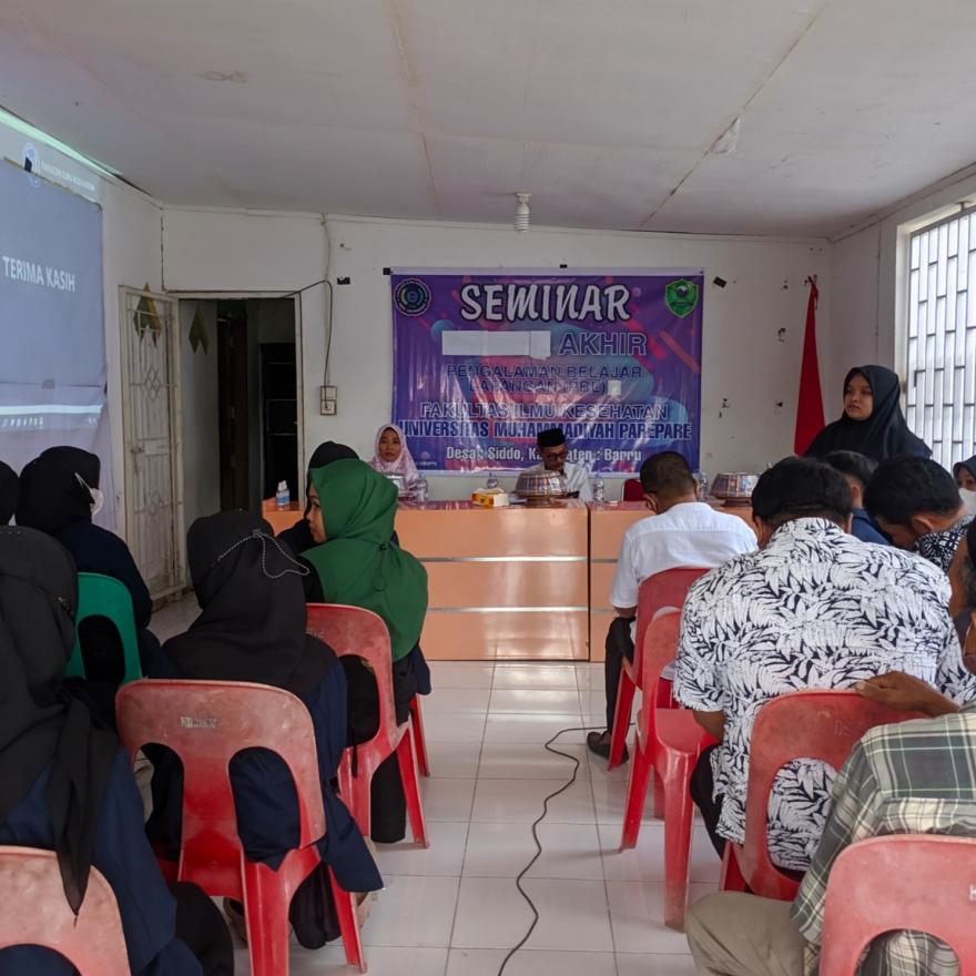 Seminar Akhir PBL Fakultas Ilmu Kesehatan UMPAR di Desa Siddo