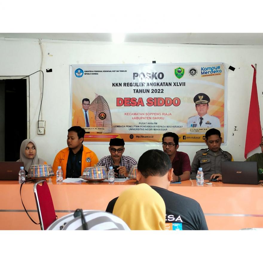 SEMINAR PROKER KKN UNM ANGK. XLVII TAHUN 2022 DI DESA SIDDO